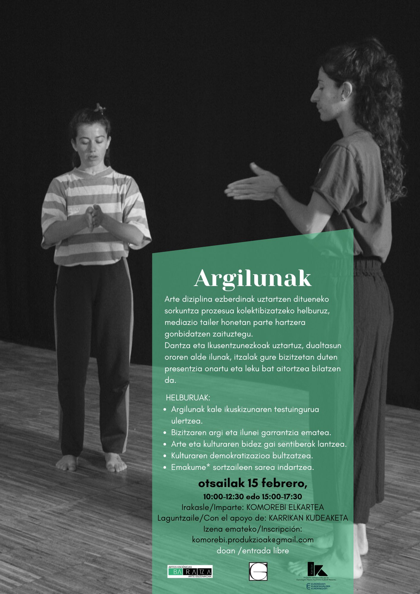 Argilunak tailerraren kartela